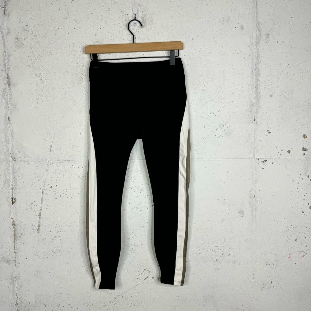 Alana Side Striped Legging Tights Black Gold Small